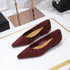 Daily Simple All Match Pointed Toe Shallow Mouth Low Heel Comfortable Suede Wedge Shoes Women Shoes  DestGlow