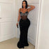 Velvet Sequined Party Dress Dress Rhinestone Strap Dress Sheath Dress Women by Ragazza