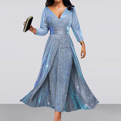 Cocktail Dress Double Sided Sequined Large Dress Tube Top Sexy Jumpsuit by Ragazza