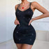 Fishnet Diamond Sexy Cutout Handmade Sewing Women Dress by Ragazza