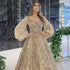 Gold Heavy Industry Beads Luxury Evening Dress Sexy Socialite Aura Queen Maxi Dress by Ragazza