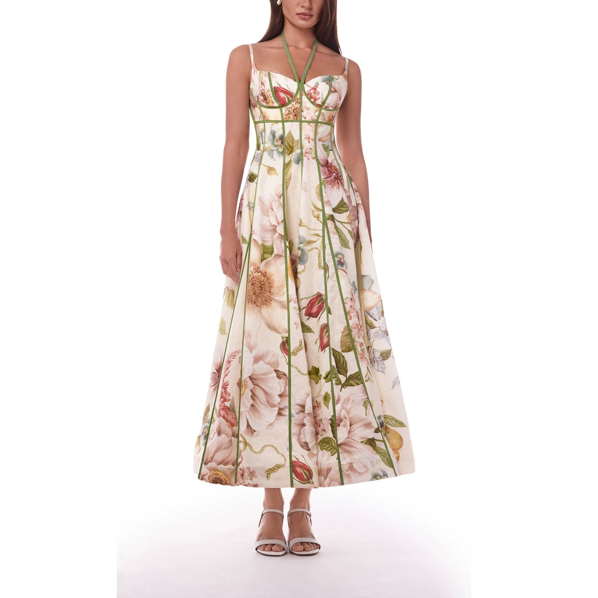 Spring Summer Suspender Printed Large Swing Dress Holiday Casual Women Dress  DestGlow
