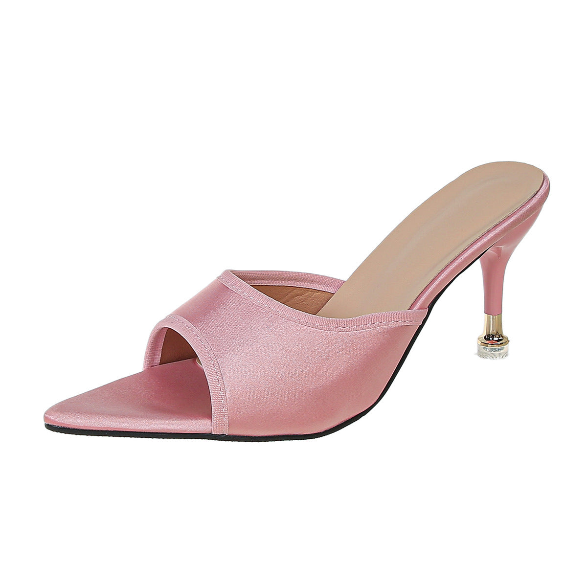 Sexy Pointed High Heel Slippers Women Simple Pointed Fish Mouth Open Toe Stilettos Shoes  DestGlow