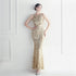 Craft Beaded Positioning Floral Sequin Star Wedding Prom Maxi Dress by Ragazza