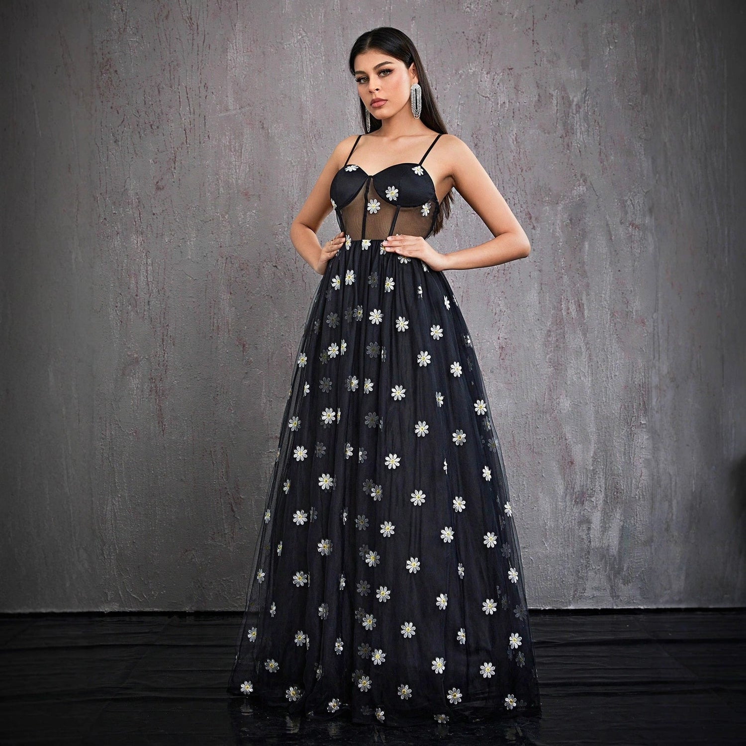 Women Clothing Sling See through Evening Dress Sexy Prom Party Dress by Ragazza