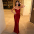 Elegant Graceful Women Cocktail Dress Sequined Chest Split Boning Corset Cropped Outfit Hollow Out Cutout Dress by Ragazza