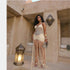 Spring Summer Suspenders Mesh Cropped Outfit Sexy Ruffle Hip Tassel Dress by Ragazza