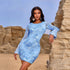 Backless Bell Sleeve Sheath Sexy Dress Sexy Long Sleeve Evening Dress by Ragazza