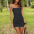 Polka Dot Print Contrast Color Strap Dress for Women Arrival Sexy Hip Dress by Ragazza