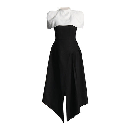 Elegant Vietnam Special Interest Design Detachable Pullover Patchwork Cami Dress Women Summer Slit Dress Women by Ragazza