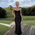 Autumn Winter Women Slim Fit Pleated V neck Sexy Backless Mesh Strap Elegant Dress by Ragazza