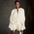 Puff Sleeve Lotus Leaf dress Early Spring Pleated Design Short Mesh Dress Women by Ragazza