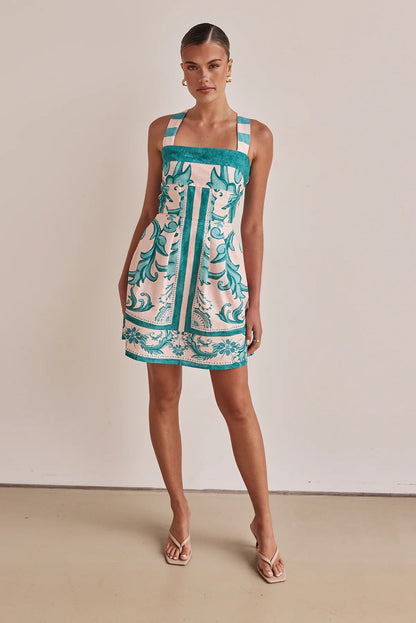 Summer Women Cami Dress Printed Suspender by Ragazza