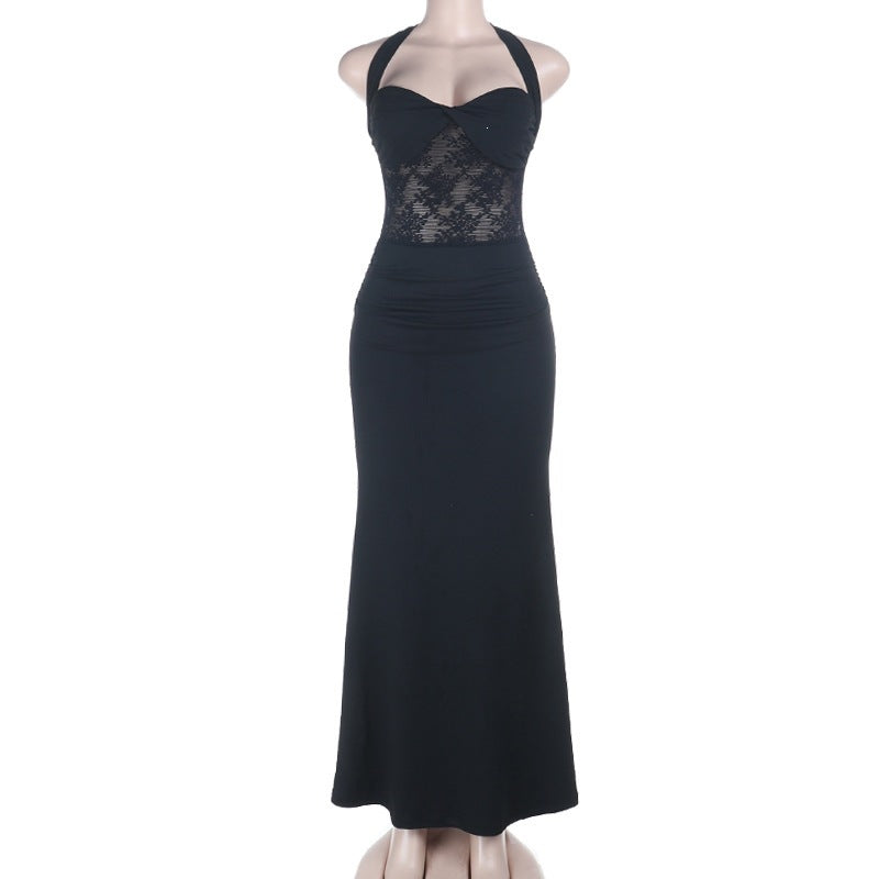 Sexy Lace Halter Slim Fit Slimming Dress by Ragazza