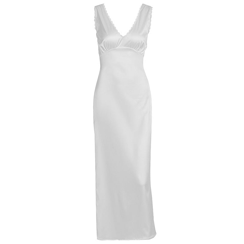Women Clothing Summer French Entry Lux High Sense Graceful Fashionable Sleeveless Slim Dress by Ragazza