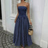Summer Date Elegant Retro Tube Top Maxi Dress Sleeveless Polka Dot Dress Women by Ragazza