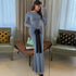Women Clothing Summer Solid Color Pleated Waist Controlled Lace up Long Sleeve Dress Women by Ragazza