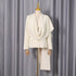 Spring Elegant Metal Ring Stitching Design Long Sleeve Shawl Blazer Women by Ragazza