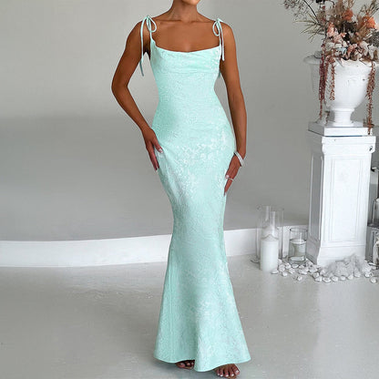 Elegant Evening Dress Hip Spaghetti Straps Dress Women Clothing Summer by Ragazza