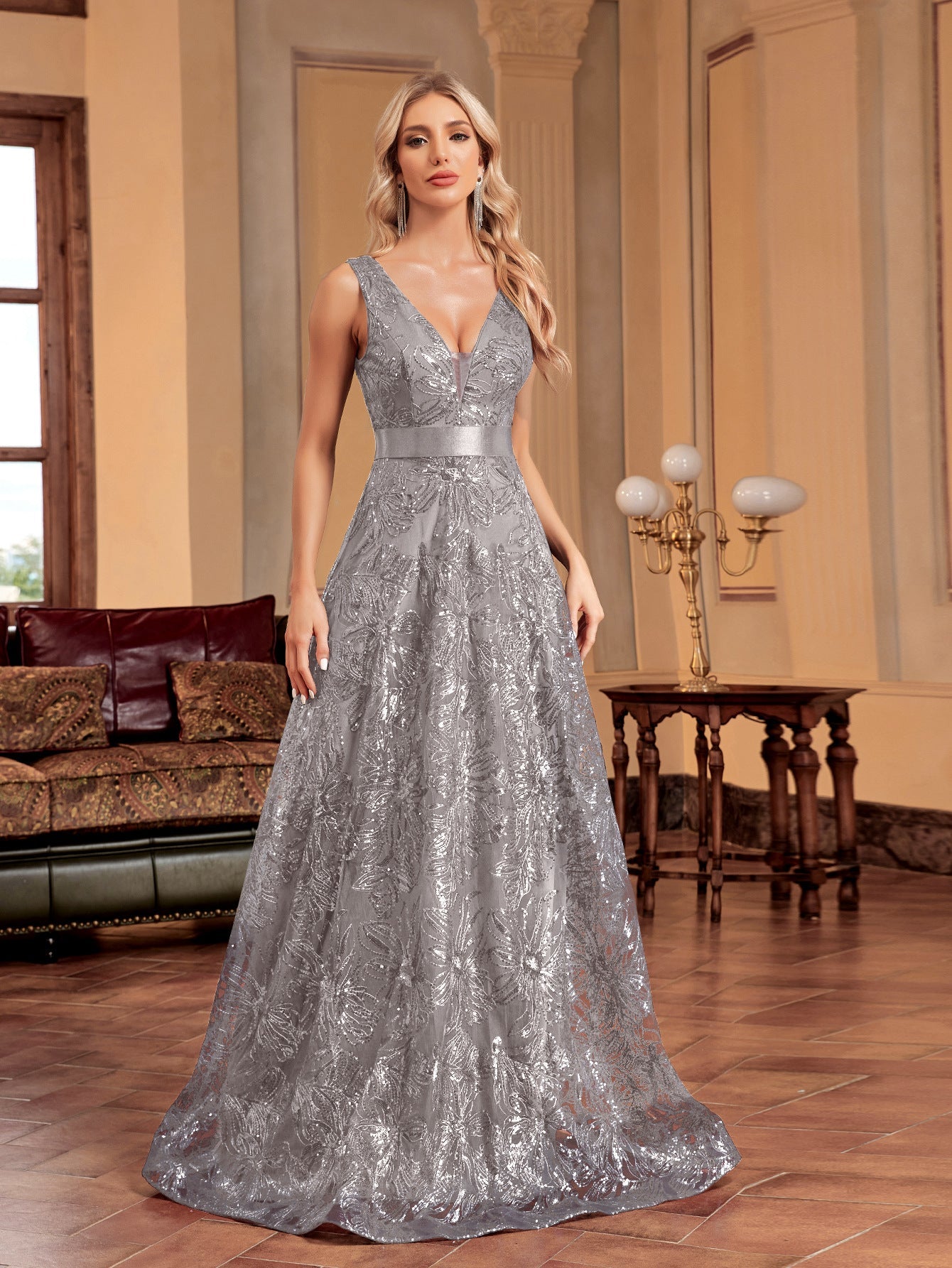 Deep V Plunge Dress Sexy Dress Backless Slim Fit Fishtail Bridesmaid Cocktail Evening Dress Women by Ragazza