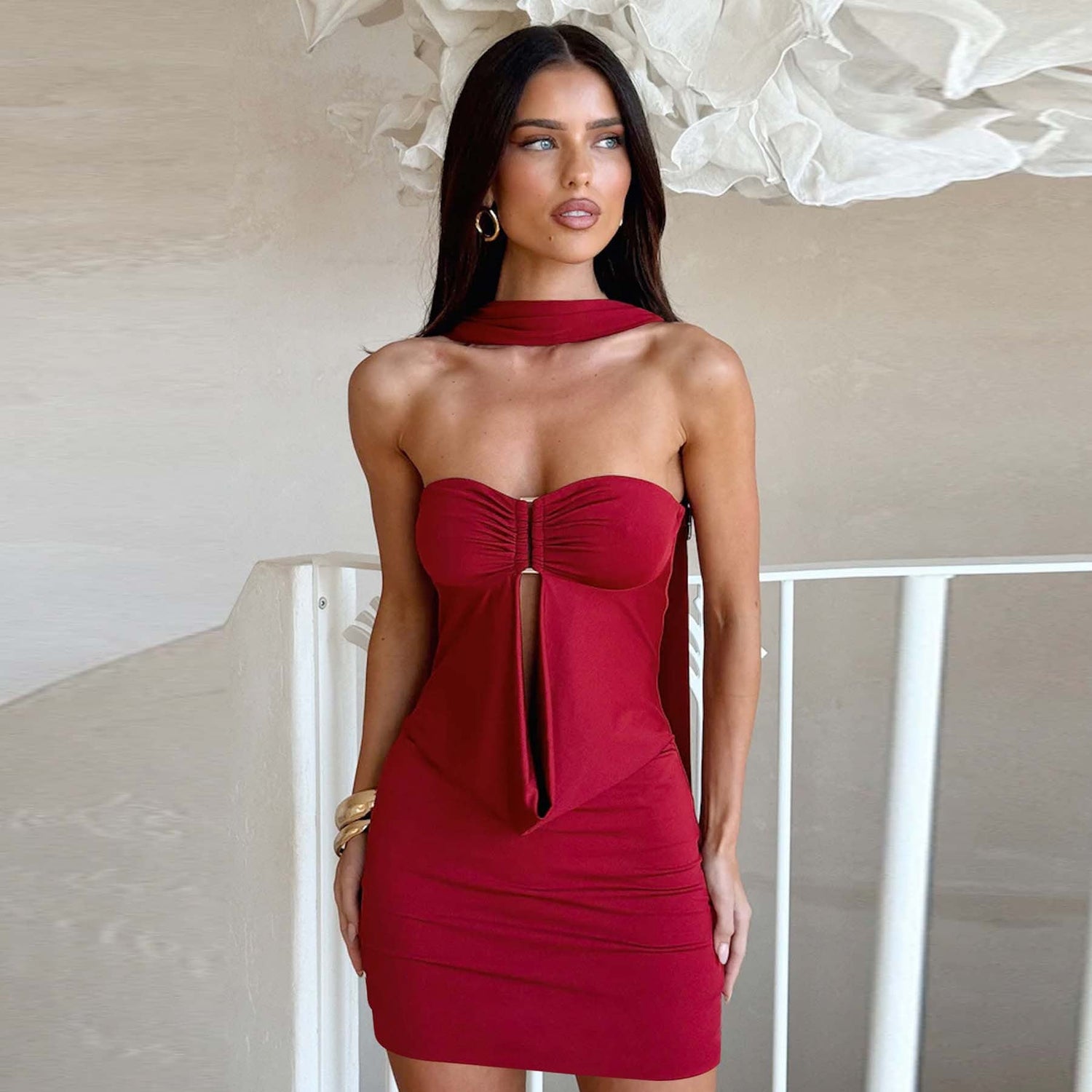 Halter Women Dress Sexy Adult Lady like Woman Elegant High Grade Nightclub Sheath Dress by Ragazza