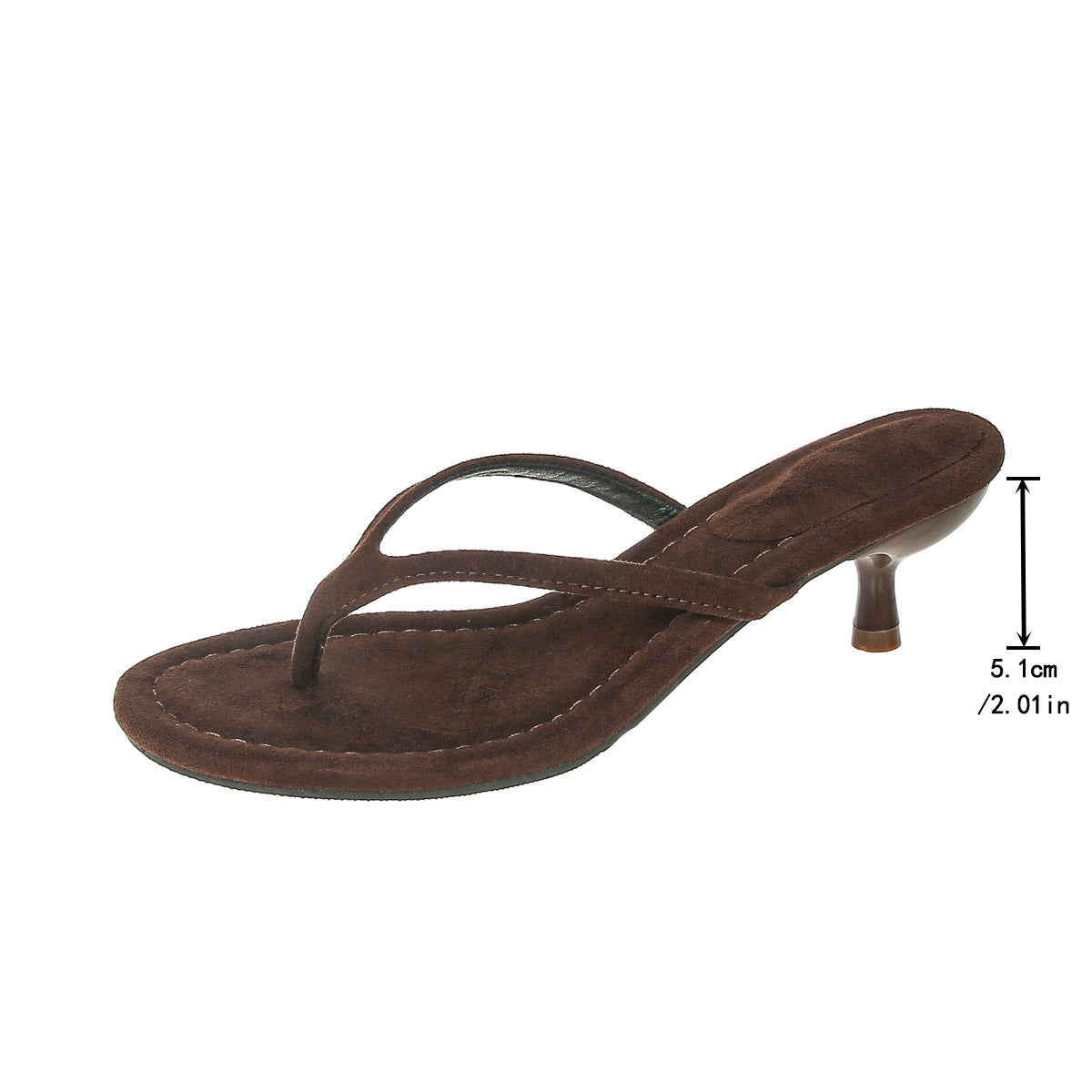 Suede Stiletto Heel Flip Flops Women Summer Suede High Heel Sandals  DestGlow