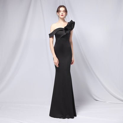 off-Shoulder Banquet Evening Dress Maxi Party Long Elegant Slim Sexy Fishtail Dress Formal Gown by Ragazza