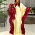 Loose Lapels Batwing Sleeve Dress Multi Layer Patchwork Ruffled Large Swing Party Bubu Robe  DestGlow