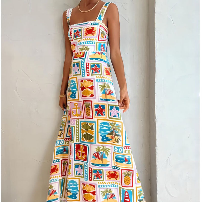 Personalized Graffiti Strap Tube Top Lace Dress Women by Ragazza