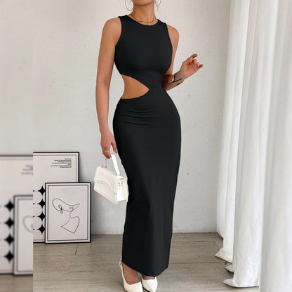 Arrival Maxi Dress Women Sleeveless Hollow Out Cutout Slit Maxi Dress by Ragazza