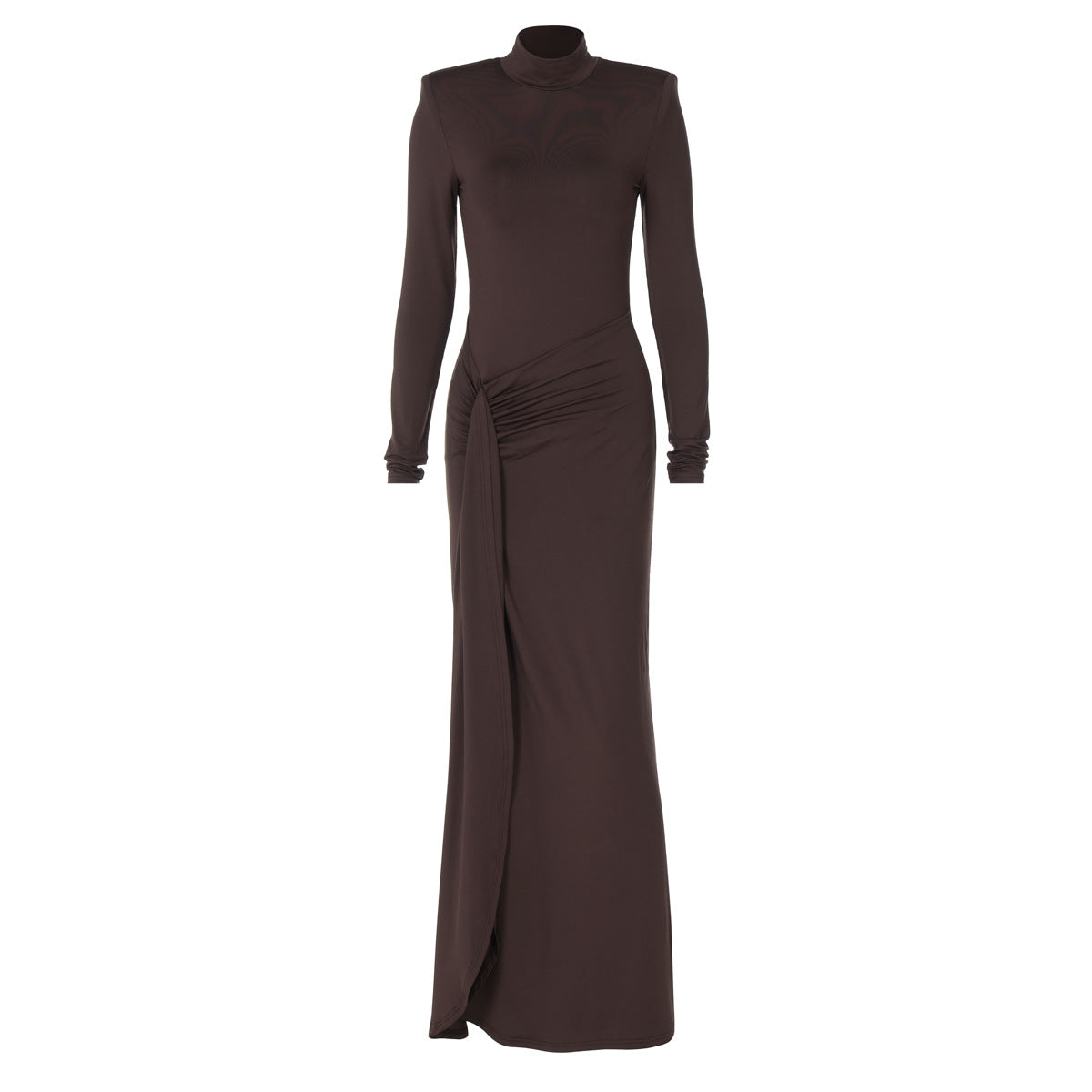 Women Clothing Winter Sexy Slit Sheath Dress Sexy Turtleneck Slim Fit Dress by Ragazza