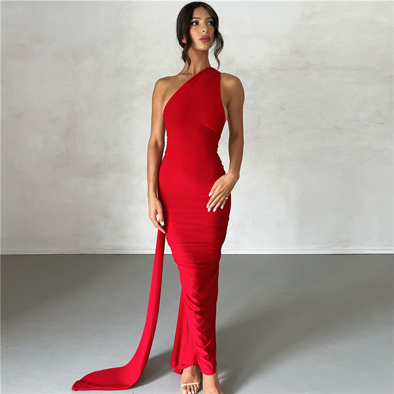 Summer Women Clothing Sexy Backless Halter Sheath Slim Fit Evening Dress Dress for Women by Ragazza