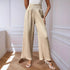 Wide Leg Pants Women Pleated Chiffon High Waist Loose Culotte Large Swing Drape Spring Summer Casual Trousers by Ragazza