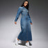 Women Clothing Women Long Sleeve Collared Button Split Maxi Dress by Ragazza
