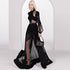 Spring Summer Star Lace Stitching Pleated Maxi Dress Floor Length Dress by Ragazza