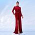 High End Long Sleeve Crew Neck Sexy Long Velvet Cocktail Evening Dress Bridesmaid Dress Women Dress by Ragazza