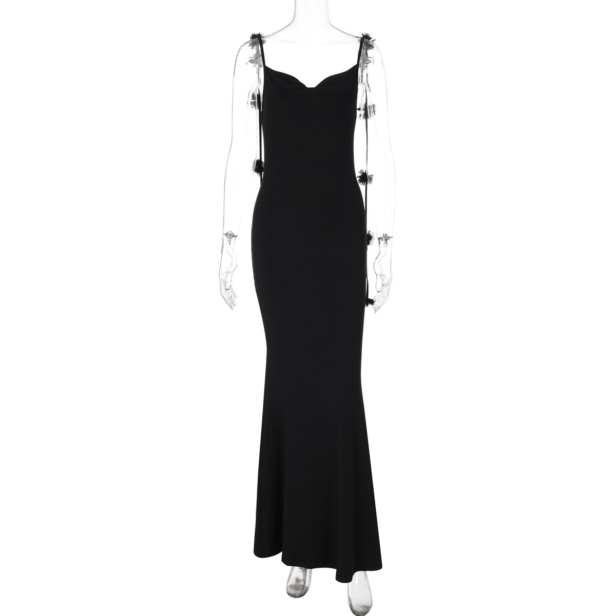 Summer Women Sexy Backless Floral Decoration Formal Dress Sling Dress by Ragazza