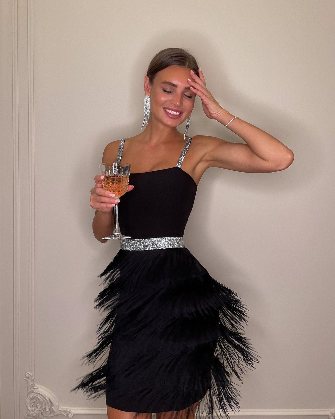 Date Dinner Socialite Sling Tassel Dress by Ragazza