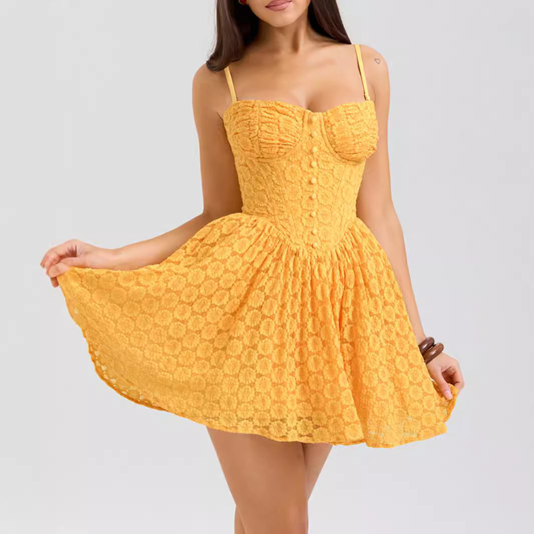 Sexy Lace Sling Dress Sweet Spicy Crinoline dress Sexy Women Clothing Unique Beautiful Small Dress by Ragazza