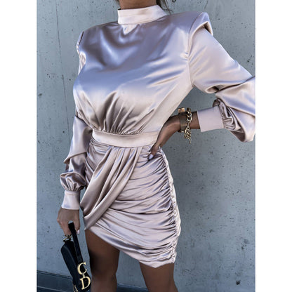 Autumn Winter Loose Casual Dress Office Long Sleeve Dress Women  DestGlow