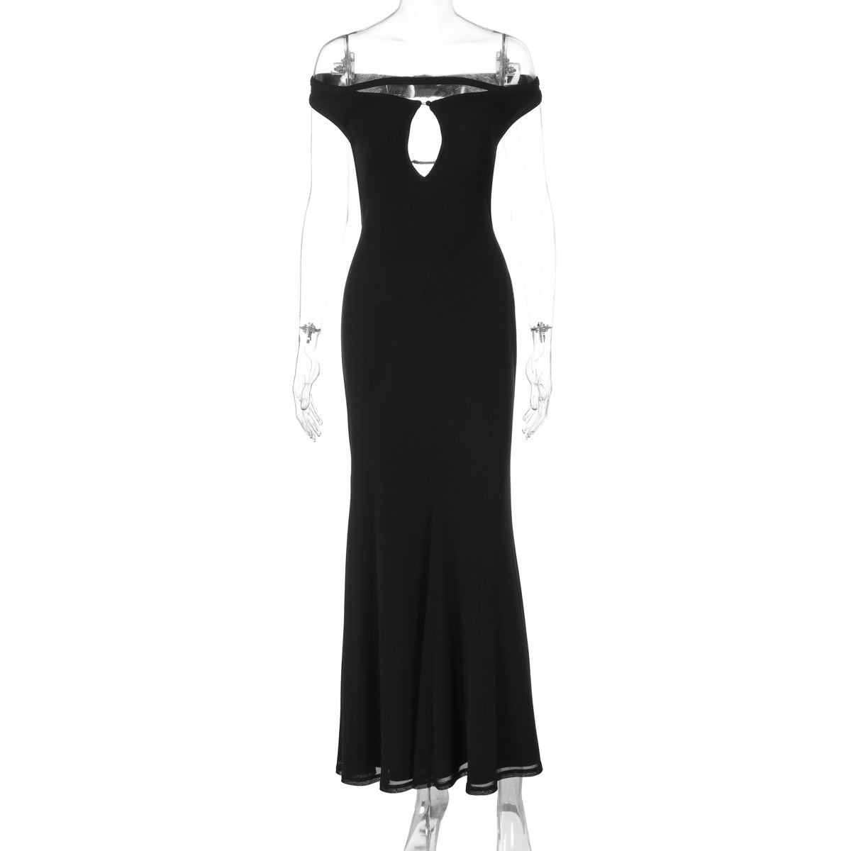Women Clothing Autumn Winter Sexy Backless Hollow Out Cutout out Solid Color Slim Dress for Women by Ragazza