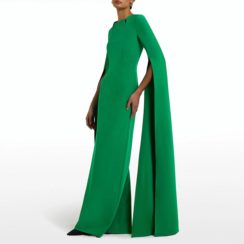 High End Socialite Elegant Design Hand Cut Solid Color Maxi Dress Dress for Women by Ragazza