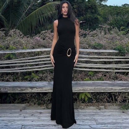 Women Clothing High Waist Twisted Sexy Backless Sheath Dress by Ragazza