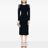 Autumn Winter Star Heavy Industry Beads Diamond Embedded Long Sleeve Mid Length Dress by Ragazza