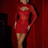 Women Round Neck Sequ Hip Skirt Long Sleeve Dress by Ragazza