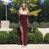 Sexy Lace Tube Top High Waist Sheath Split Solid Color Long Patchwork Dress by Ragazza