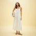Summer Boning Corset Tube Top Sleeveless Waist Large Swing Solid Color Mid Length Dress Cami Dress by Ragazza