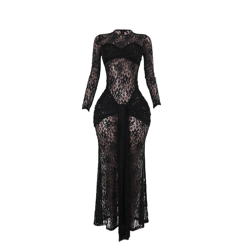 Fall Type Hip Sexy See through Slim Lace Dress Women by Ragazza