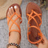 Flip Flops Knitted Belt Flat Sandals Women Summer Elastic Band Beach Slippers  DestGlow