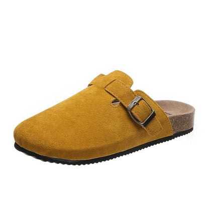 Closed Toe Slippers Women Couple Flip Flops Roman Shoes Casual Semi Slippers Lazy Shoes Tide  DestGlow